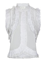 Neo Noir Celia Ruffle Top 168323 Col. White