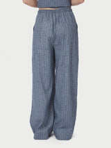 Neo Noir Heifa Emb Stripe Pants 168372 Col. Blue