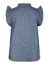 Neo Noir Siona Emb Stripe Top 168373 Col. Blue