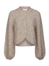 Neo Noir Gio Fluffy Knit Cardigan 168524 Col. Beige melange