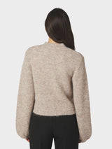Neo Noir Gio Fluffy Knit Cardigan 168524 Col. Beige melange