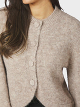 Neo Noir Gio Fluffy Knit Cardigan 168524 Col. Beige melange