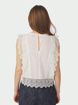Neo Noir Samia Lace Top 168999 Col. White