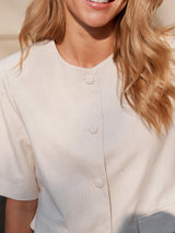 Neo Noir Rory Linen Blouse 169243 Col. Creme