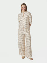 Neo Noir Sora Print Pants 169279 Col. Creme