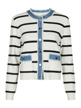 Neo Noir Zelma Stripe Denim Cardigan 169309 Col. 121