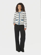Neo Noir Zelma Stripe Denim Cardigan 169309 Col. 121