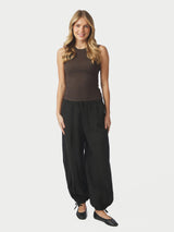 Neo Noir Roxane Balloon Linen Pants 169313 Black