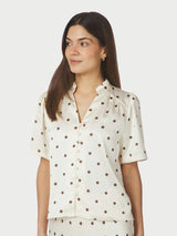 Neo Noir Torana Dotted Blouse 169367 Col. Creme