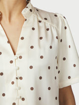 Neo Noir Torana Dotted Blouse 169367 Col. Creme