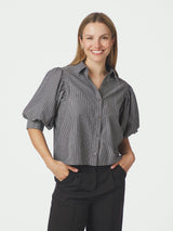 Neo Noir Etta Stripe B Shirt 169544 Col. Dark Grey