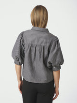 Neo Noir Etta Stripe B Shirt 169544 Col. Dark Grey