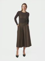 Neo Noir Rilene Midi Pants 169844 Col. Dark brown