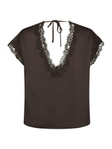 Neo Noir Benera Heavy Sateen Lace Blouse 170061 Col. Dark Brown