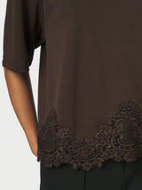 Neo Noir Iria Lace Tee 170063 Col. Brown