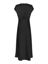 Neo Noir Clarita Drapy Sateen Dress 170554 Col.Black