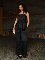 Neo Noir Emery Heavy Sateen Lace Pants 170662 Col. Black