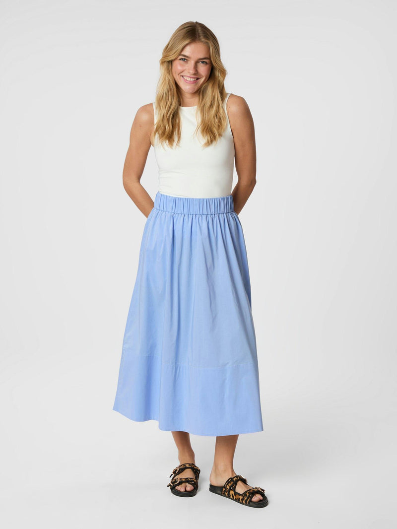 Neo Noir Yara Poplin Skirt 158280 Col. Sky Blue