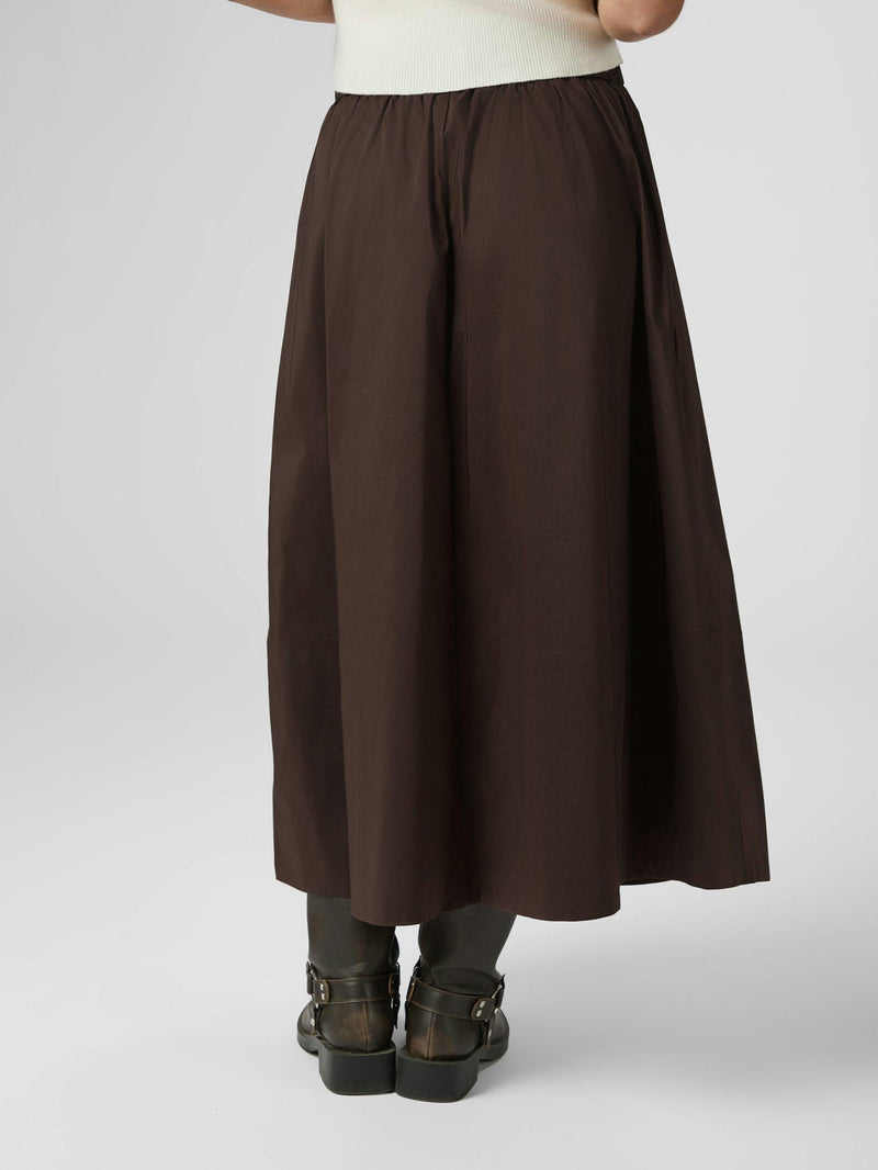 Neo Noir Yara Poplin Skirt 158280 Col. Chocolate Brown 584