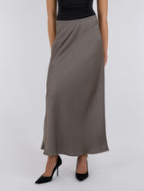 Neo Noir Nederdel Vicky Heavy Sateen 159588 varm Grå