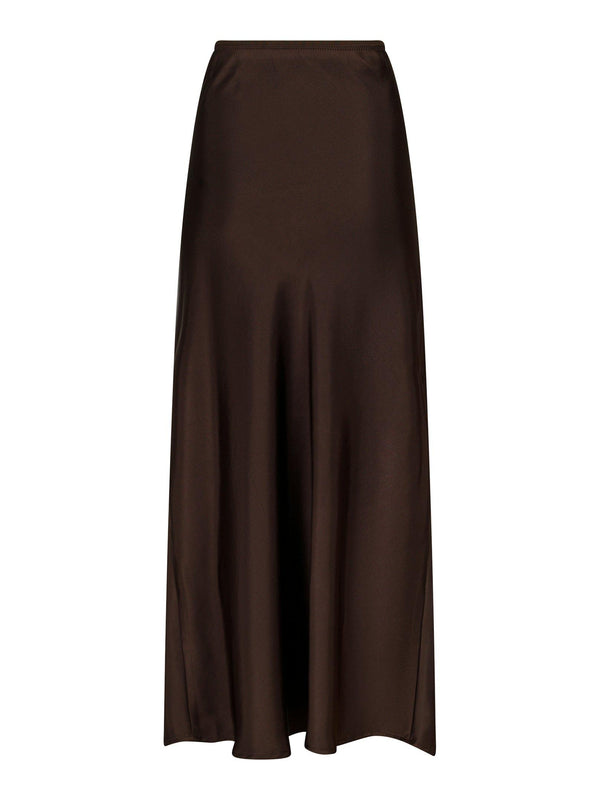 Neo Noir Vicky Heavy Sateen Skirt 159588 Col. Dark Brown