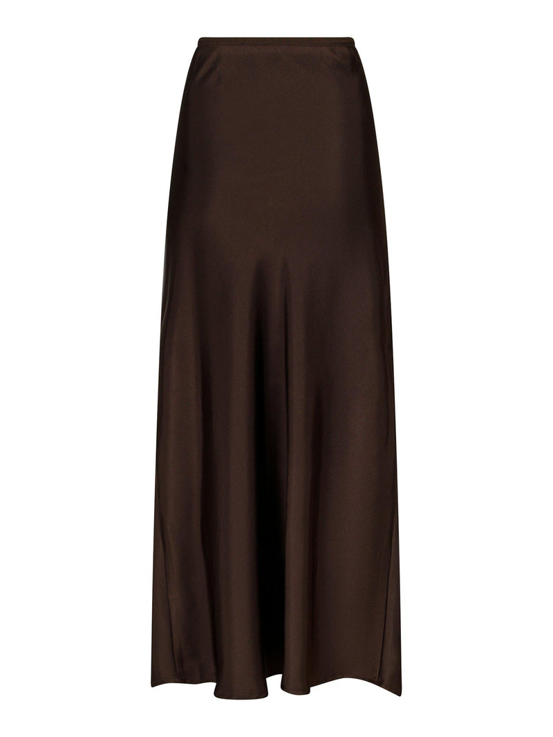 Neo Noir Vicky Heavy Sateen Skirt 159588 Col. Dark Brown