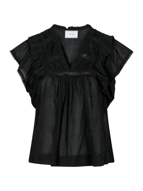 Neo Noir Jayla S Voile Top 159881 Col. Black 100