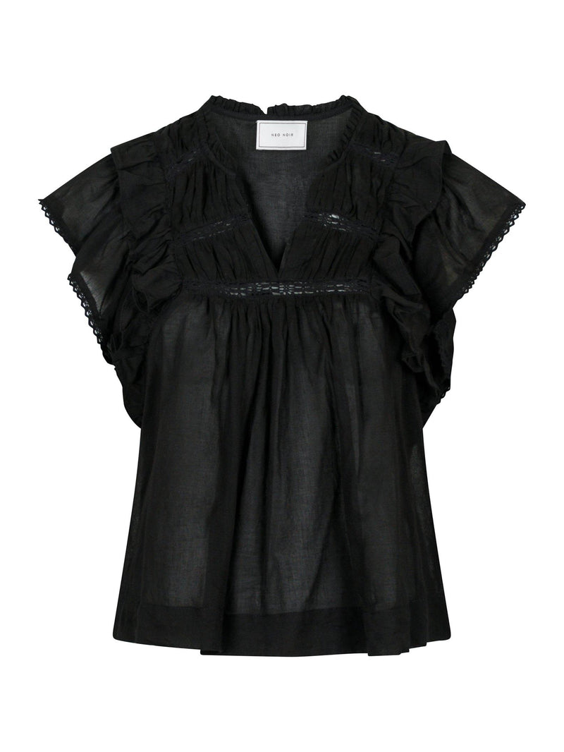 Neo Noir Jayla S Voile Top 159881 Col. Black 100
