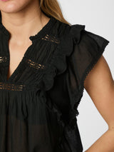 Neo Noir Jayla S Voile Top 159881 Col. Black 100