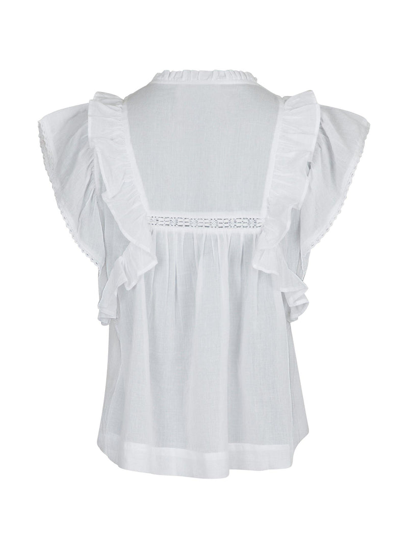 Neo Noir Jayla S Voile Top 159881 Col. White 120