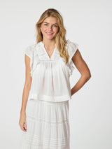 Neo Noir Jayla S Voile Top 159881 Col. White 120