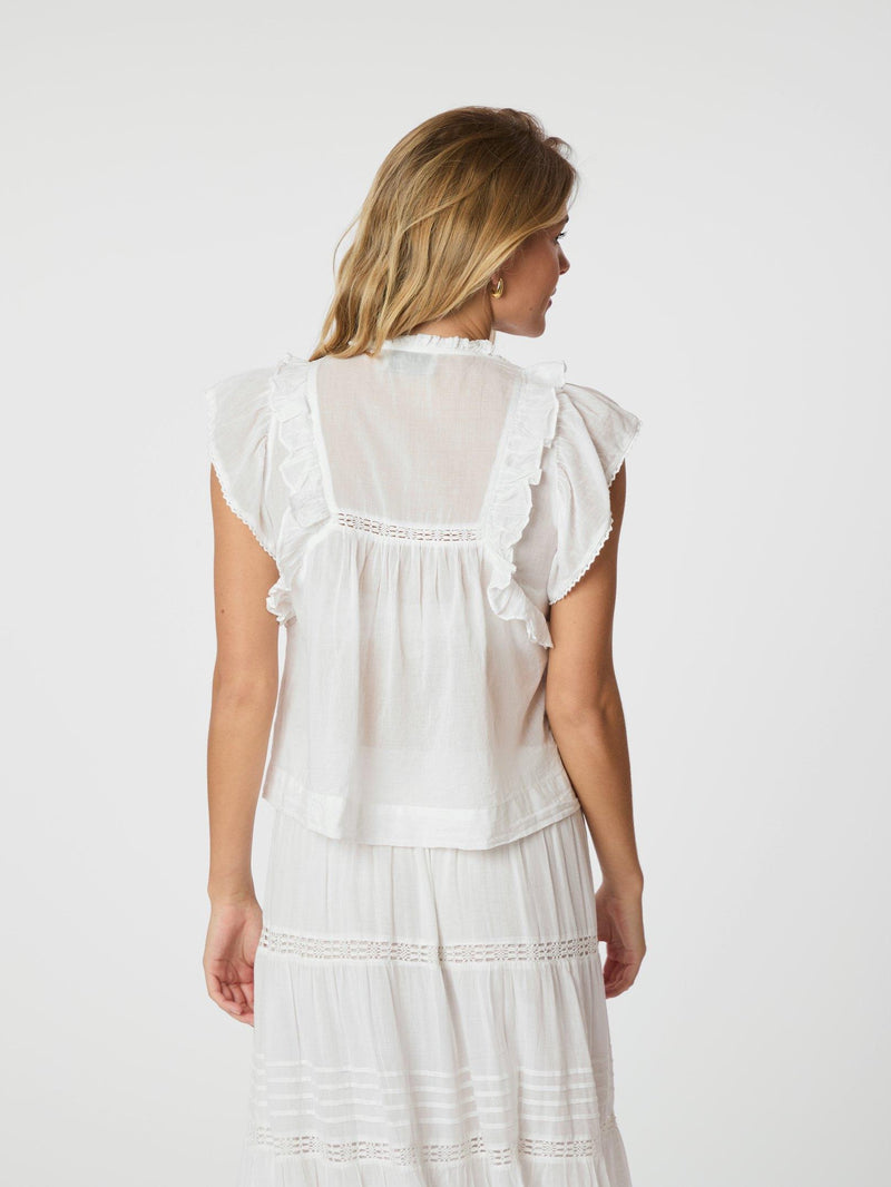 Neo Noir Jayla S Voile Top 159881 Col. White 120