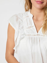 Neo Noir Jayla S Voile Top 159881 Col. White 120