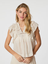 Neo Noir Jayla S Voile Top 159881 Col. Ivory 124