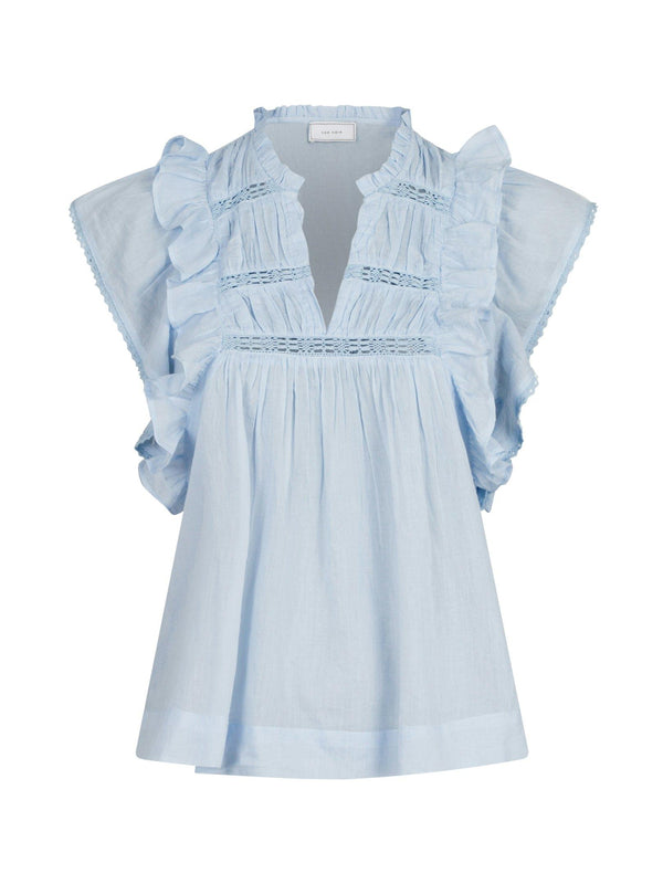 Neo Noir Jayla S Voile Top 159881 Col. Light Blue