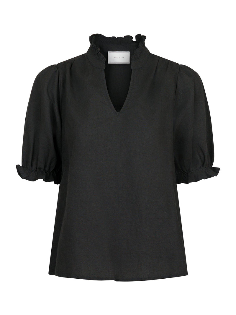 Neo Noir Odesa Linen Blouse 160264 Col. Black 100
