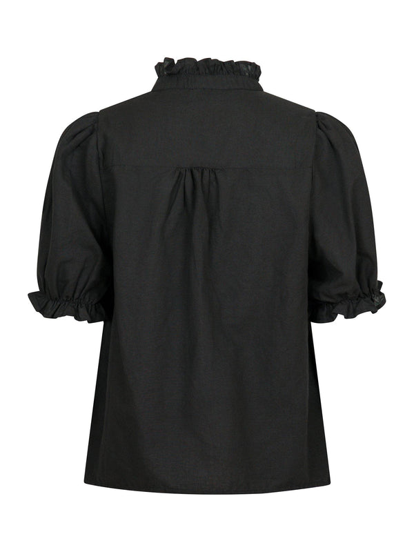 Neo Noir Odesa Linen Blouse 160264 Col. Black 100