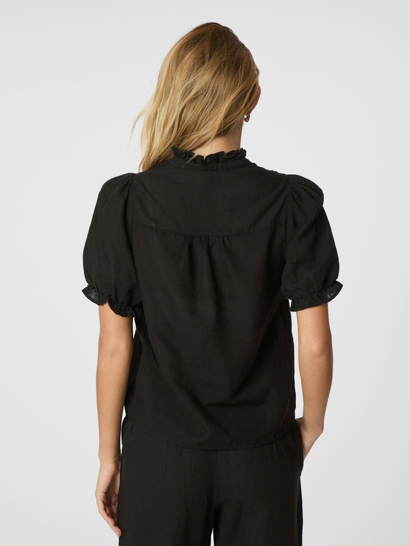 Neo Noir Odesa Linen Blouse 160264 Col. Black 100