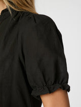 Neo Noir Odesa Linen Blouse 160264 Col. Black 100