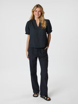 Neo Noir Odesa Linen Blouse 160264 Col. Navy 141