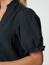 Neo Noir Odesa Linen Blouse 160264 Col. Navy 141