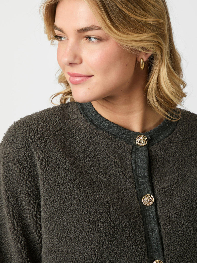 Neo Noir Limo Fluffy Knit Cardigan 161963 Col.132