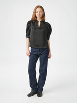 Neo Noir Bluse Roella Heavy Sort 100