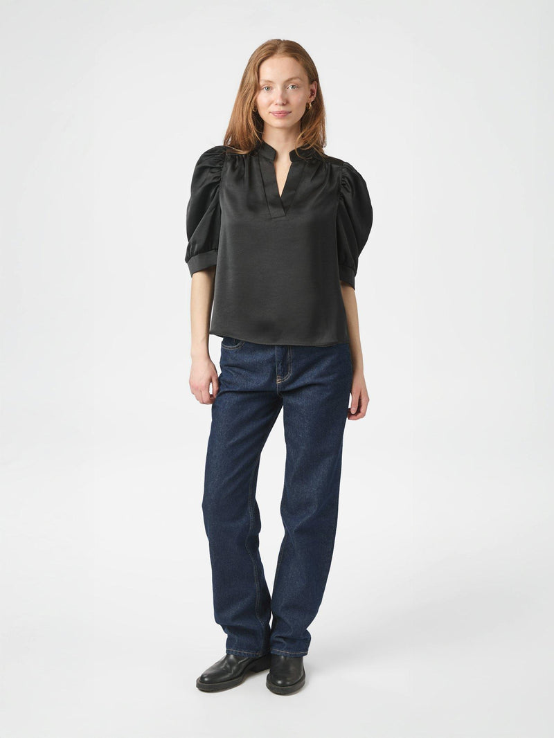 Neo Noir Bluse Roella Heavy Sort 100