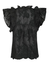 Neo Noir Top Jayla Big Embroidery 163034 Sort 100