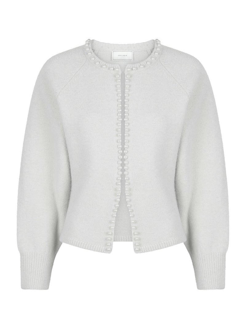 Neo Noir Cardigan Lilly Pearl 163563 Grå 103