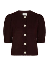 Neo Noir Trudy Deco Knit Cardigan 164514 Col. Wine