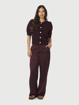 Neo Noir Trudy Deco Knit Cardigan 164514 Col. Wine