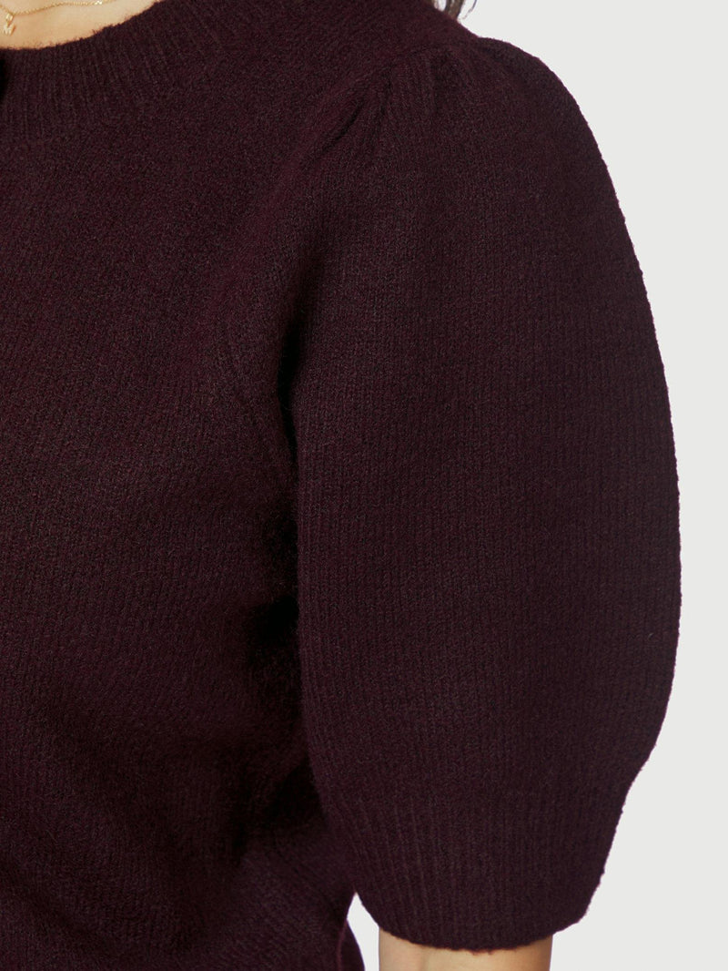 Neo Noir Trudy Deco Knit Cardigan 164514 Col. Wine