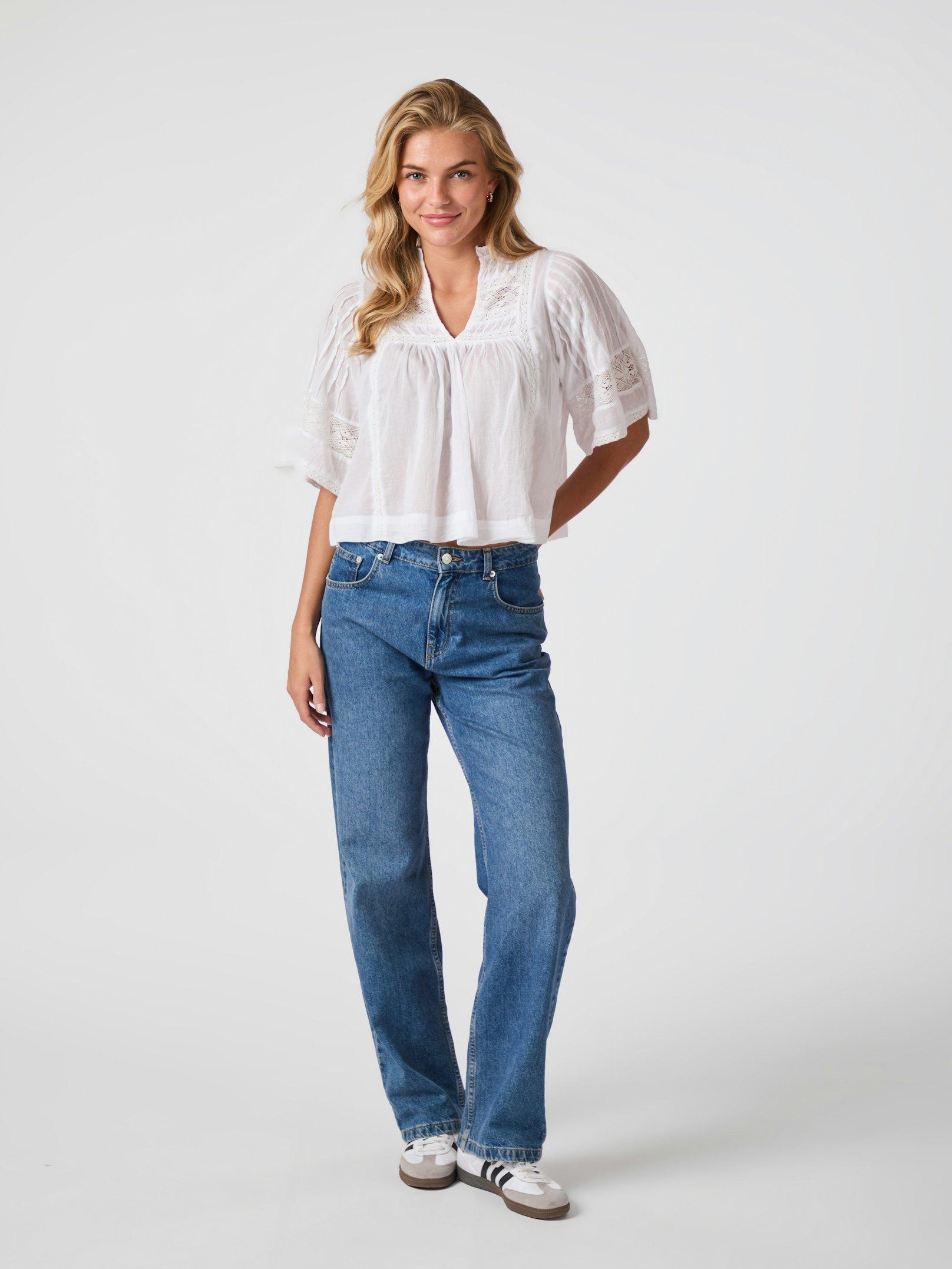 Siama S Voile Bluse - White main image 1